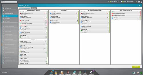 Praxissoftware-medatixx-Oberfläche Aufgaben-Management im Detail